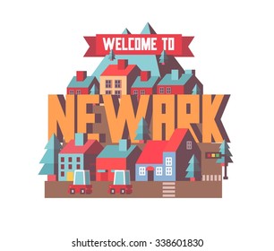 Bewark beautiful city to visit. vector cartoon