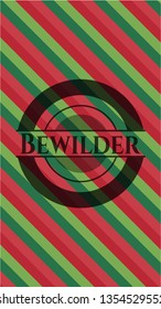 Bewilder christmas style emblem.