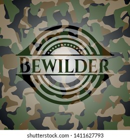 Bewilder on camo pattern. Vector Illustration. Detailed.