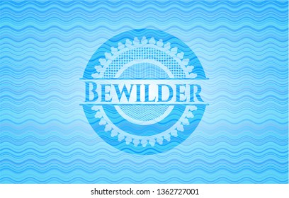 Bewilder water representation emblem background.