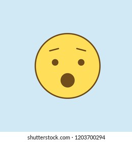 bewilderment 2 colored line icon. Simple yellow and brown element illustration. bewilderment concept outline symbol design