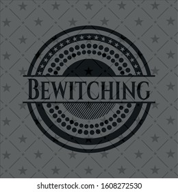 Bewitching black badge. Vector Illustration. Detailed.