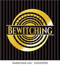 Bewitching golden emblem or badge