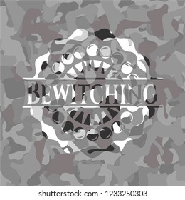 Bewitching on grey camo pattern