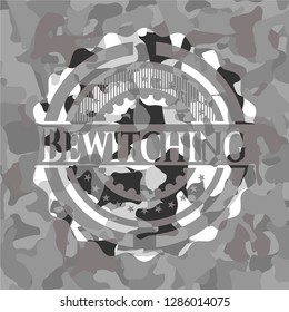 Bewitching on grey camo pattern