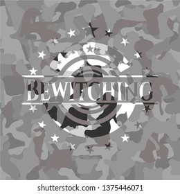 Bewitching on grey camo pattern