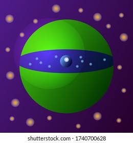 bewitching planets and colorful stars in the night sky in open space wallpaper for design