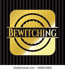 Bewitching shiny badge. Vector Illustration. Detailed.