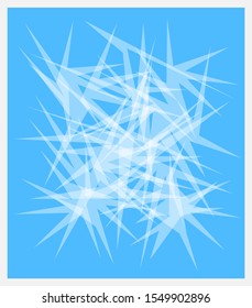 bewitching spiky patterns on a frozen winter window concept of cold season and nature object on a white background
