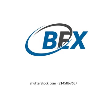 BEX letter creative modern elegant swoosh logo design