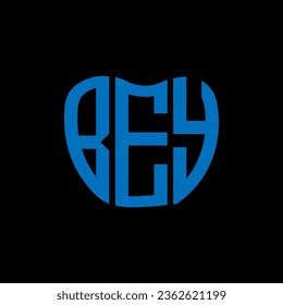 BEY letter logo creative design. BEY unique design.
