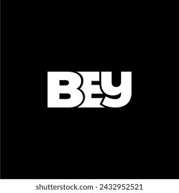 BEY letter monogram typography logo vector