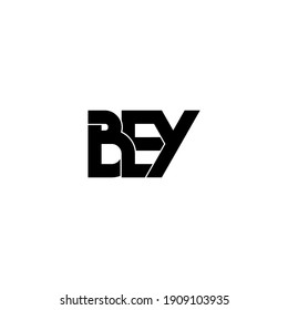 bey letter original monogram logo design