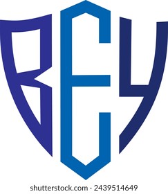 BEY Shield Logo design, icon, symbol, vector file