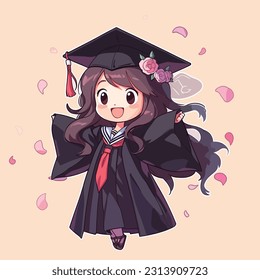 Más allá del Cap and Gown: Arte vectorial que celebra a chicas graduadas