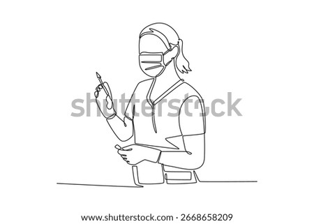 Beyond clinic concept. Single line draw design. Vector graphic illustration