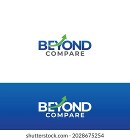 beyond logo  arrow up vector illustration.