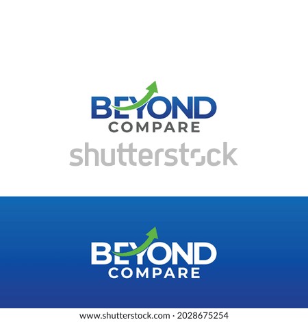 beyond logo  arrow up vector illustration.