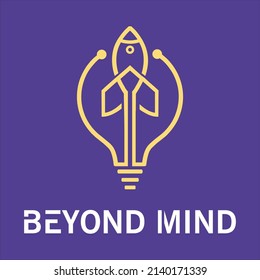 Beyond mind monoline education logo style