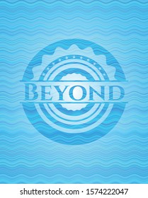 Beyond water wave representation emblem background. Vector Illustration. Detailed.