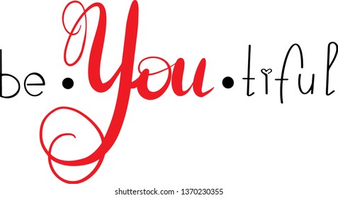 BeYouTiful decoration for T-shirt 
