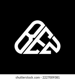BEZ letter logo creative design with vector graphic, BEZ simple and modern logo in round triangle shape.