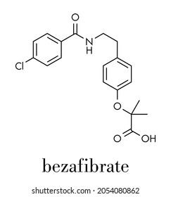 Bezafibrate Hyperlipidemia Drug Molecule Fibrate Class Stock Vector ...