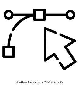 Bezier Curve icon illustration for web, app, infographic, etc