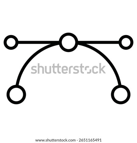 Bezier curve icon Outline isolated logo mark