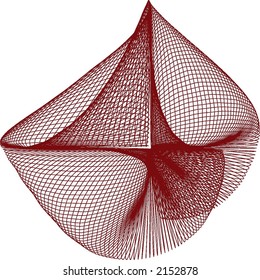 Bezier curve mathematical line art
