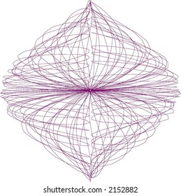 Bezier curve mathematical line art