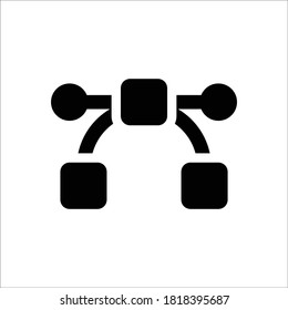 Bezier curve tool icon Illustration design