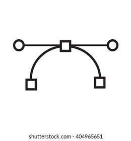 Bezier curve tool icon Illustration design