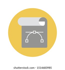 bezier glyph flat vector icon