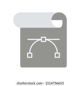bezier glyph flat vector icon
