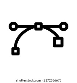 bezier icon or logo isolated sign symbol vector illustration - high quality black style vector icons
