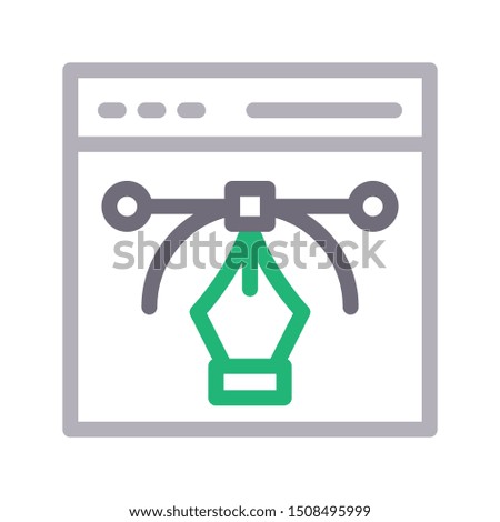 bezier thin line vector icon