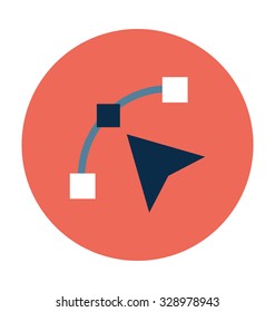 
Bezier Tool Colored Vector Illustration
