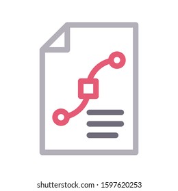 bezier vector color line icon 