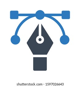 bezier vector glyph color icon 