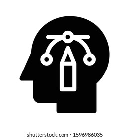 bezier vector glyph flat icon 