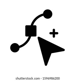 bezier vector glyph flat icon 