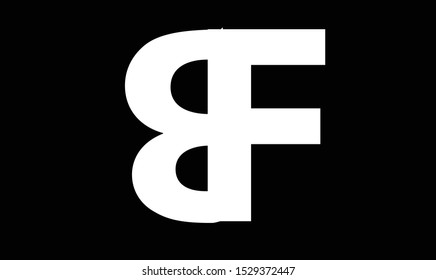 BF abstract vector logo monogram template