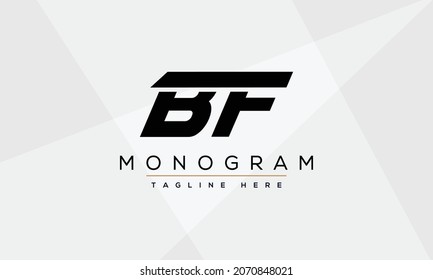 BF Alphabet initial Letter Abstract Monogram Icon Logo vector illustration