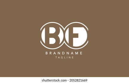 BF Alphabet Letters Initial Circle Monogram Logo