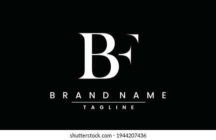 Monograma del logotipo de las letras abstractas BF, B, F	