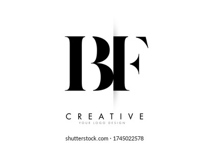 BF B F Letter Logo Design with Creative Shadow Cut Vector Illustration Design.