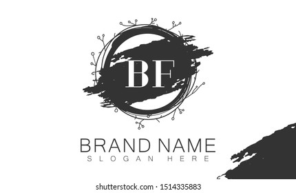 BF B F logo, BF initial logo design, Gold color, B F logo, BF Letter Logo Design Template Vector EPS