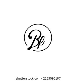 BF circle feminine concept initial logo best for beauty and fashion