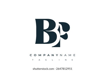 BF Creative Abstract Typography Logo Design. Elegant logo combining bold typography and creative shapes, ideal for branding and identity solutions.
